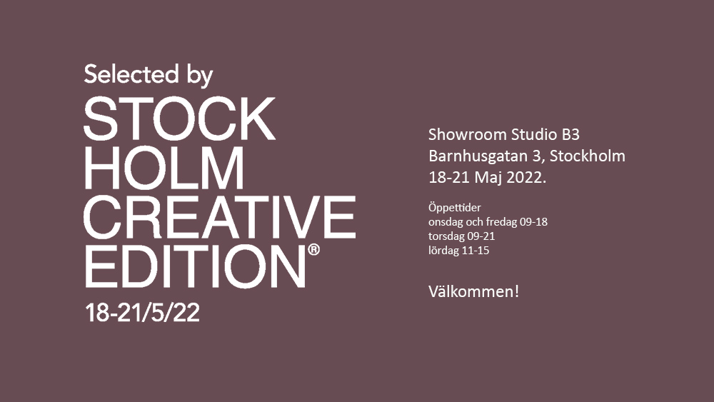 Karl Andersson - Stockholm Creative Edition 18-21 Maj